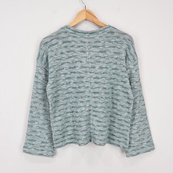 Madewell Crewneck Long Sleeve Knit Tee Stripe Blue Horizon Size Small NWT - Picture 6 of 8